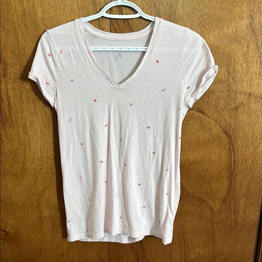 GAP White Fitted Cuffed Sleeve T-Shirt